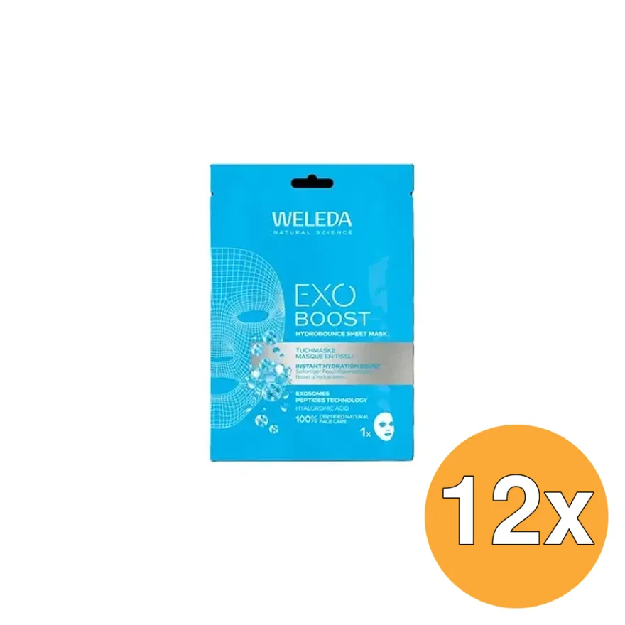 12x Weleda Exo Boost Hydrobounce Sheet Mask (20 ml)
