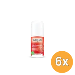 6x WELEDA granaatappel 24h roll on deodorant (50 ml)