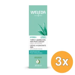 3x Weleda Hydra+ 48H Hydraterende Gezichtscreme (30 ml)
