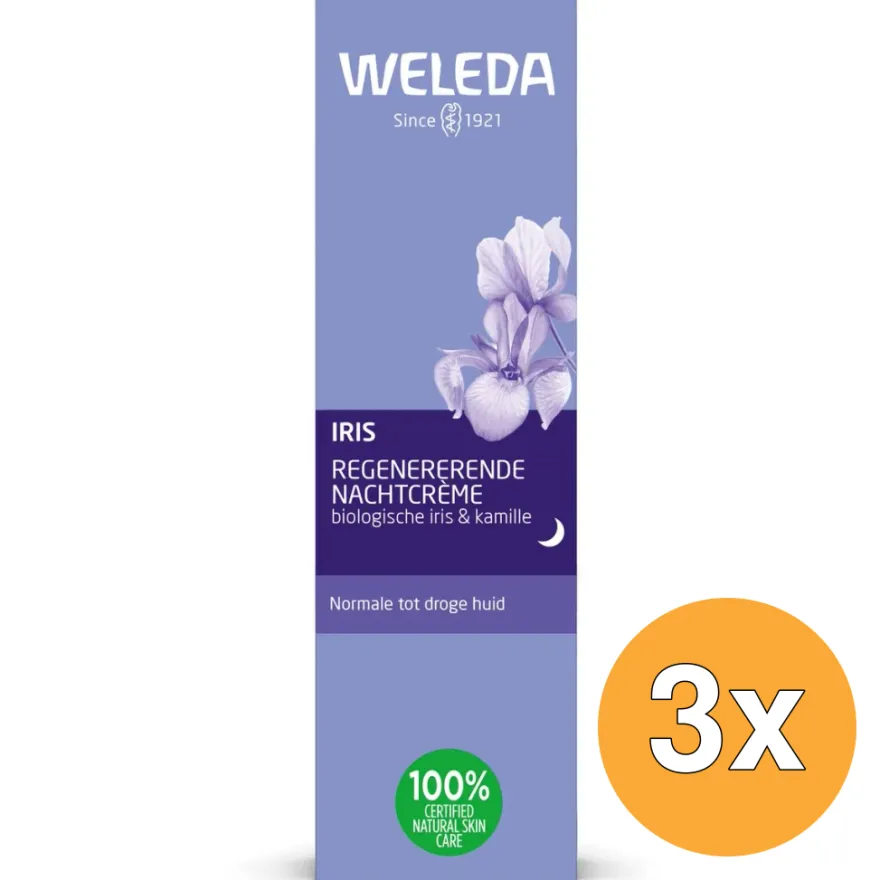3x Weleda Iris Regenererende Nachtcreme (30 ml)