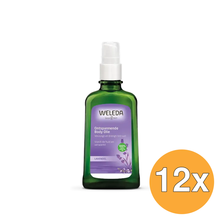 12x WELEDA Lavendel ontspannende body olie (100 ml)