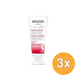 3x WELEDA Oral care ratanhia tandpasta (75 ml)