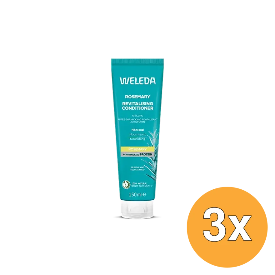 3x Weleda Rozemarijn Revitaliserende Conditioner (150 ml)