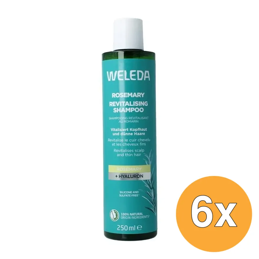 6x Weleda Rozemarijn Revitaliserende Shampoo (250 ml)