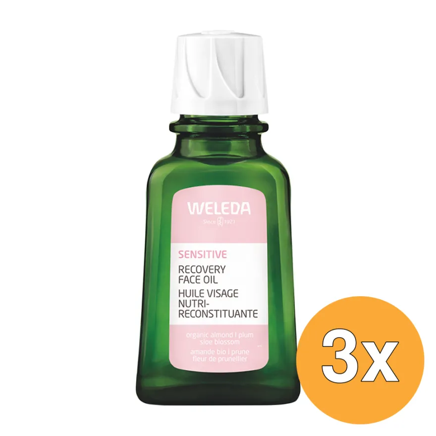 3x Weleda Sensitive Herstellende Gezichtsolie (50 ml)