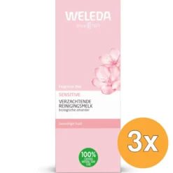 3x Weleda Sensitive Verzachtende Reinigingsmelk (75 ml)