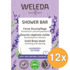 12x WELEDA Shower bar lavender + vetiver (75 gr)