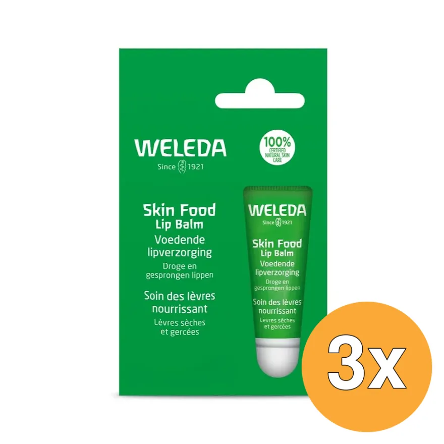 3x WELEDA Skin Food Lip Balm (8 ml)
