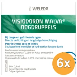 6x WELEDA Visiodoron malva oogdruppels 0.4ml (10 stuks)
