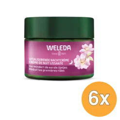 6x Weleda Wilde Rozen & Witte Thee Vitaliserende Nachtcreme (40 ml)