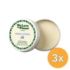 3x We Love The Planet Deodorant Balm – Fresh Citrus (Vegan) (35 gr)