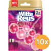 10x Witte Reus Wc Blok De Luxe Delicate Magnolia (2 x 50 gr)