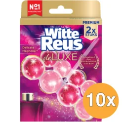 10x Witte Reus Wc Blok De Luxe Delicate Magnolia (2 x 50 gr)