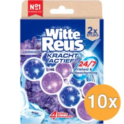 10x Witte Reus Wc Blok Kracht Actief Lavendel (2 x 50 gr)