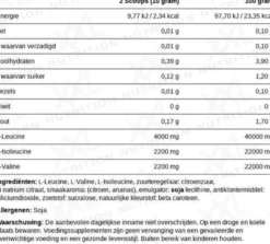 XXL Nutrition Bcaa Poeder Tropical (500 gr)
