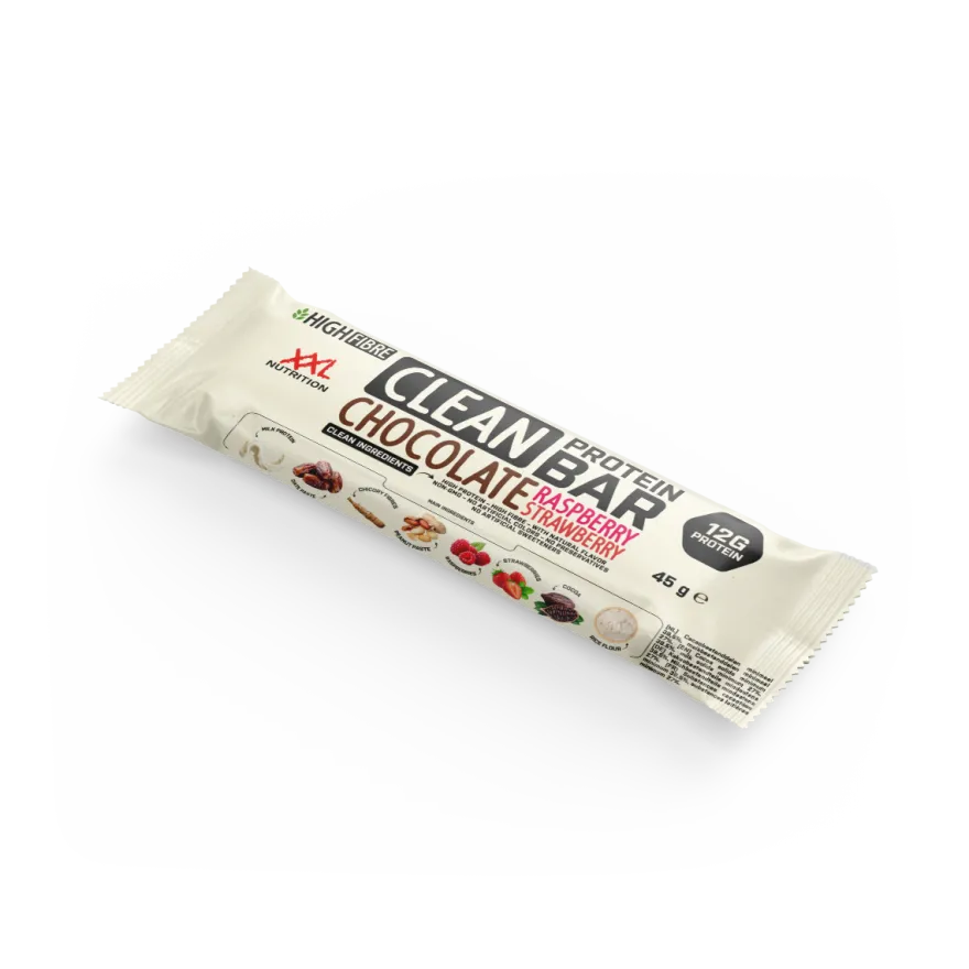 XXL Nutrition Clean Protein Bar – Chocolade Aardbei-framboos (16 stuks)