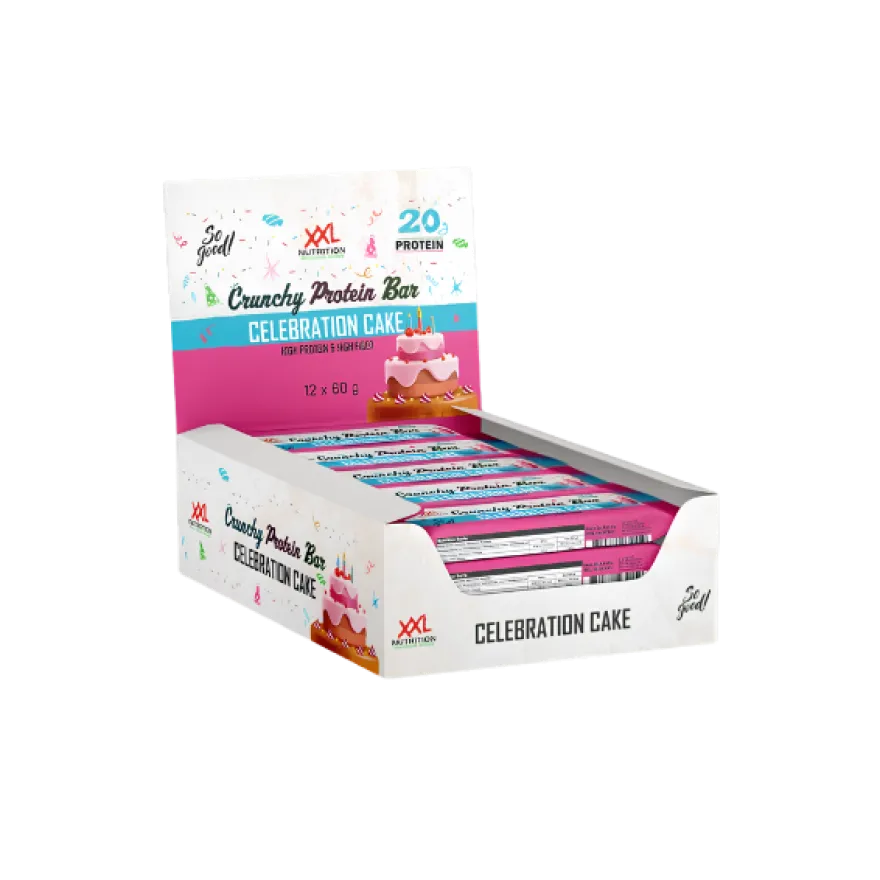 XXL Nutrition Crunchy Protein Bar – Celebration Cake (12 x 60 gr)