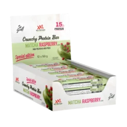 XXL Nutrition Crunchy Protein Bar- Matcha Raspberry (12 x 50 gr)