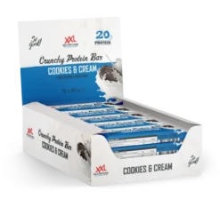 XXL Nutrition Crunchy Protein Bar – Cookies & Cream (12 Stuks)