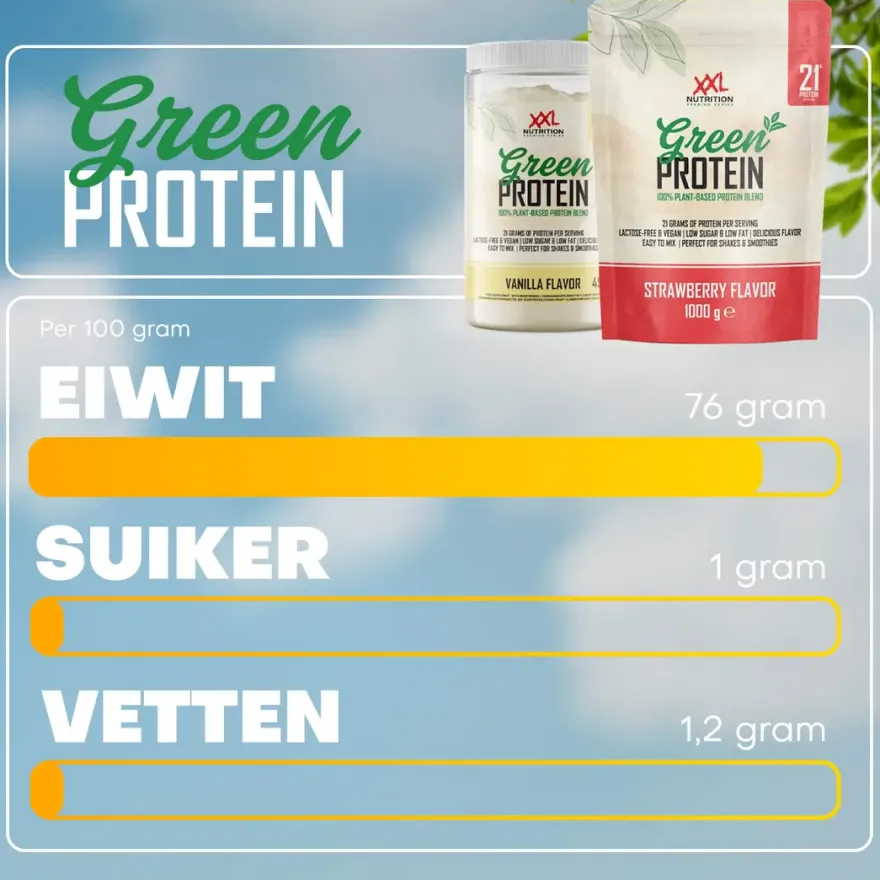 XXL Nutrition Green Protein – Vanille (450 gr)