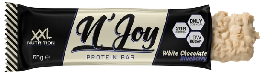 Xxl Nutrition N’Joy Protein Bar Witte Chocolade Blueberry (55 gr)