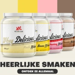 XXL Nutrition Whey Delicious Milkshake – Aardbei (450 gr)