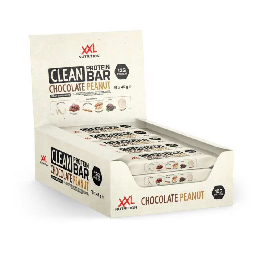 16x XXL Nutrition Clean Protein Bar – Peanut/Chocolate (16 x 45 gr)