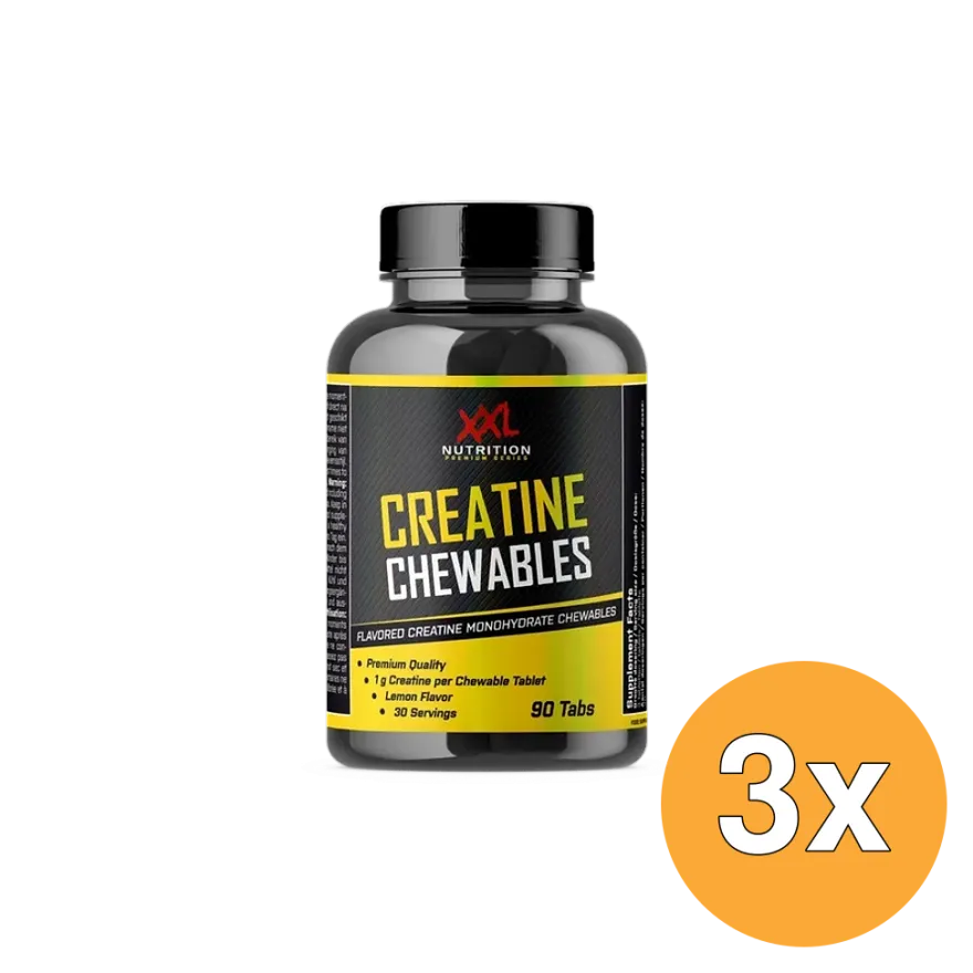 3x XXL Nutrition Creatine Chewables (90 Tabletten)