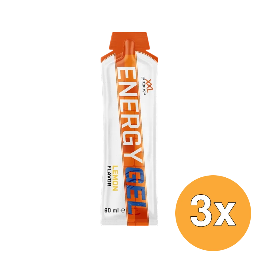 3x XXL Nutrition Energy Gel Lemon (12 X 60 ml)