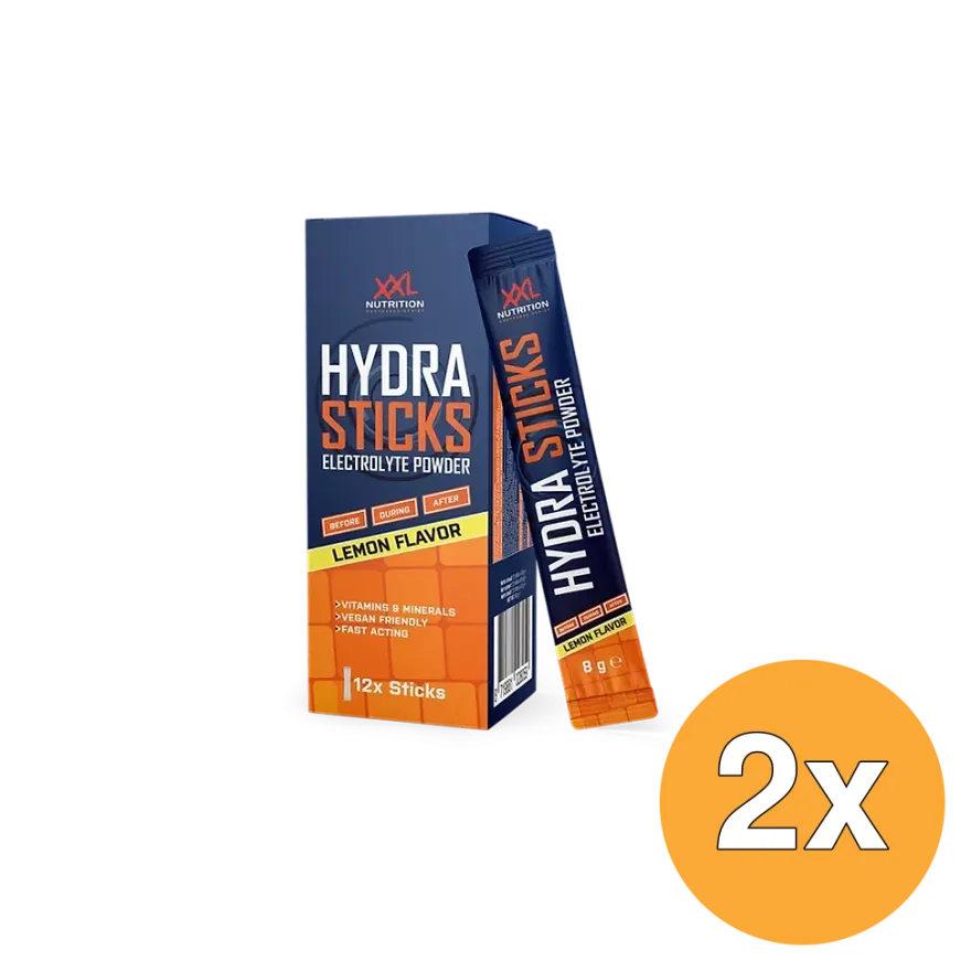 2x XXL Nutrition Hydra Sticks – Lemon (12 Pack)