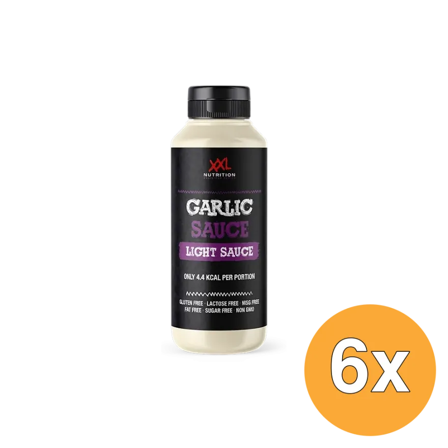 6x XXL Nutrition Light Saus – Garlic (265 ml)