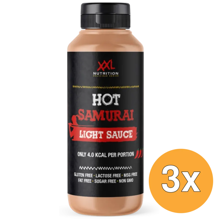 3x XXL Nutrition Light Saus – Hot Samurai (960 ml)