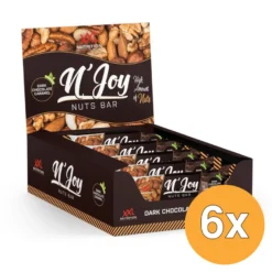 6x XXL Nutrition N’Joy Nuts Bar Dark Chocolate Caramel Vegan (40 gr)