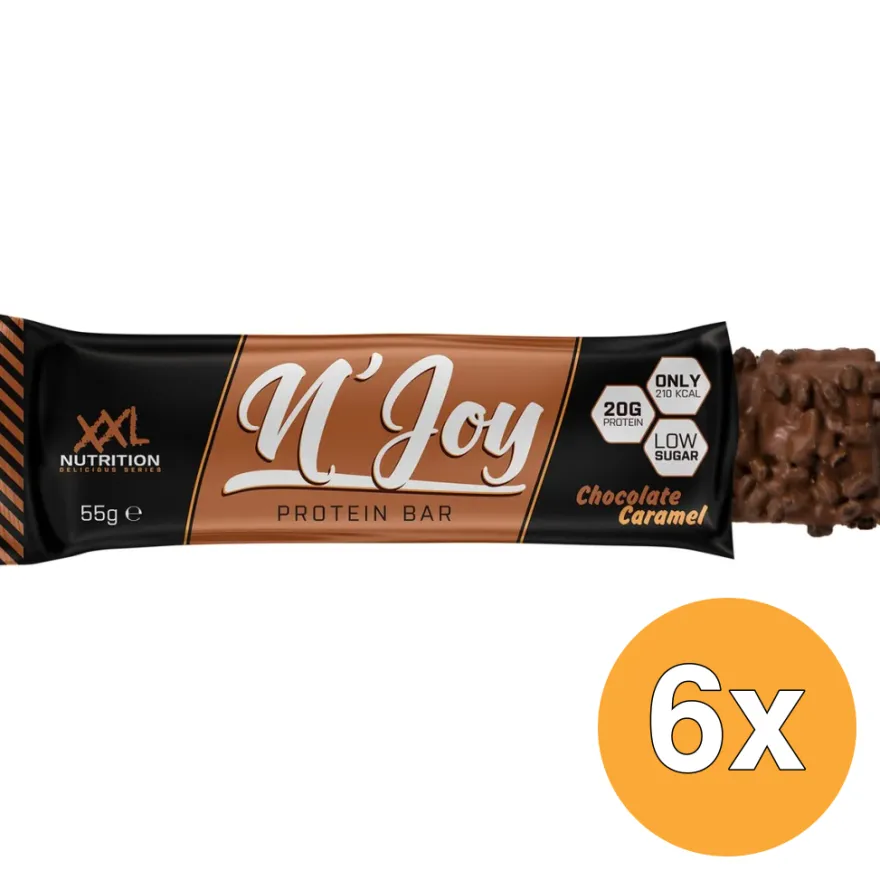 6x XXL Nutrition N’Joy Protein Bar Chocolate Caramel (55 gr)