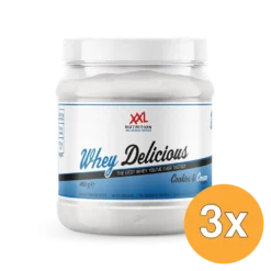 3x XXL Nutrition Whey Delicious Cookies & Cream (450 gr)