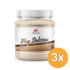 3x XXL Nutrition Whey Delicious Chocolade (450 gr)
