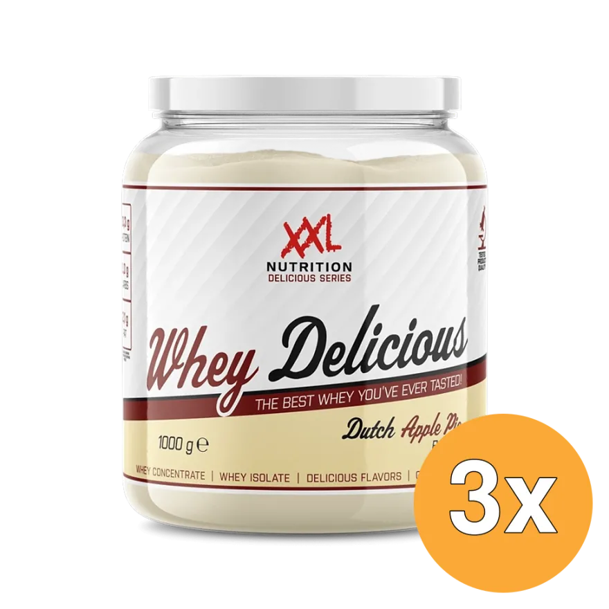 3x XXL Nutrition Whey Delicious Appeltaart (1000 gr)
