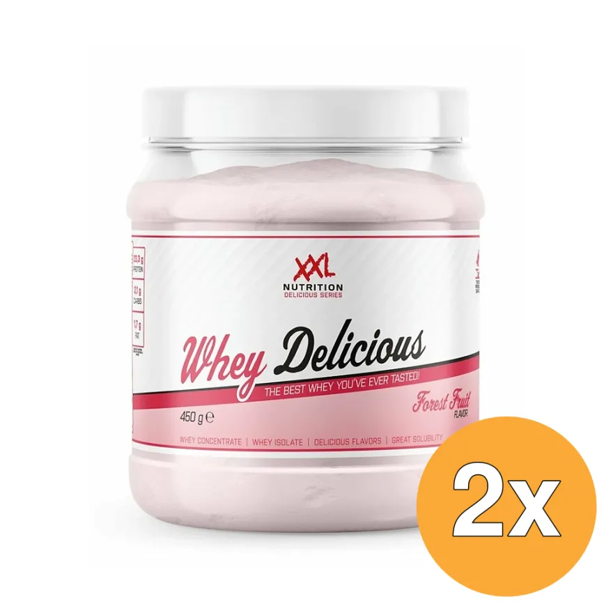 2x XXL Nutrition Whey Delicious Bosvruchten (450 gr)