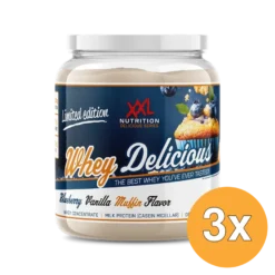 3x XXL Nutrition Whey Delicious Blueberry Vanilla Muffin (1000 gr)
