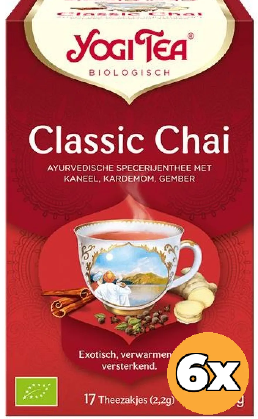 6x Yogi Tea Classic Chai Bio (17 stuks)