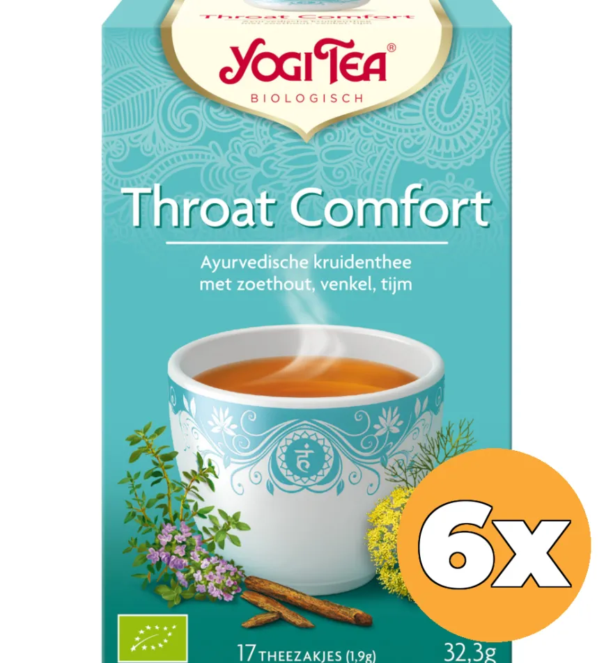 6x Yogi Tea Throat comfort bio (17 stuks)