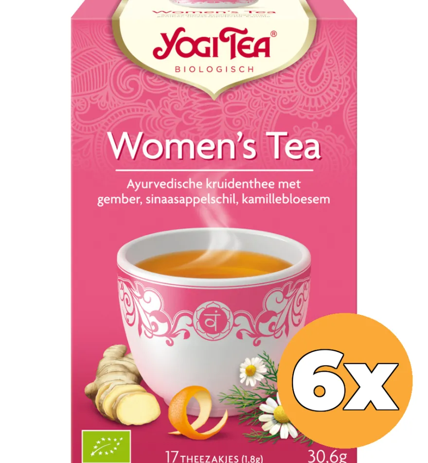 6x Yogi Tea Women’s tea bio (17 stuks)