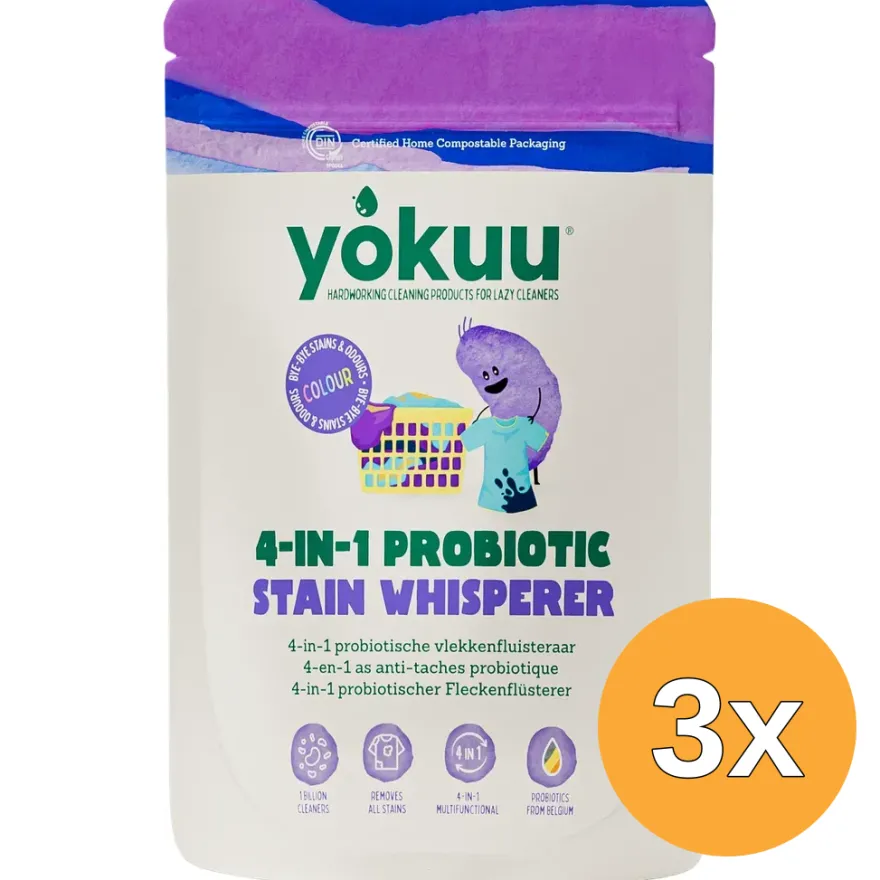3x Yokuu 4-in-1 Probiotic Stain Whisperer Colour (1020 gr)