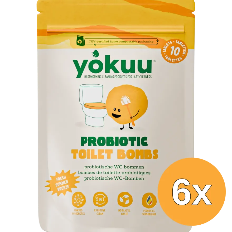 6x Yokuu Toilet Bom Fresh Breeze (10 stuks)