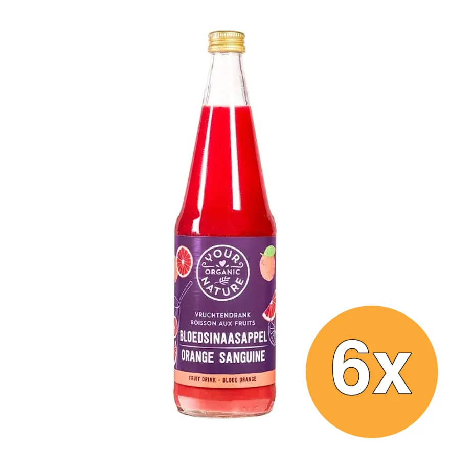 6x Your Organic Nature Vruchtendrank Bloedsinaasappel (700 ml)