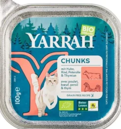 Yarrah Kattenvoer Chunks Met Kip En Rund Bio (100 gr)