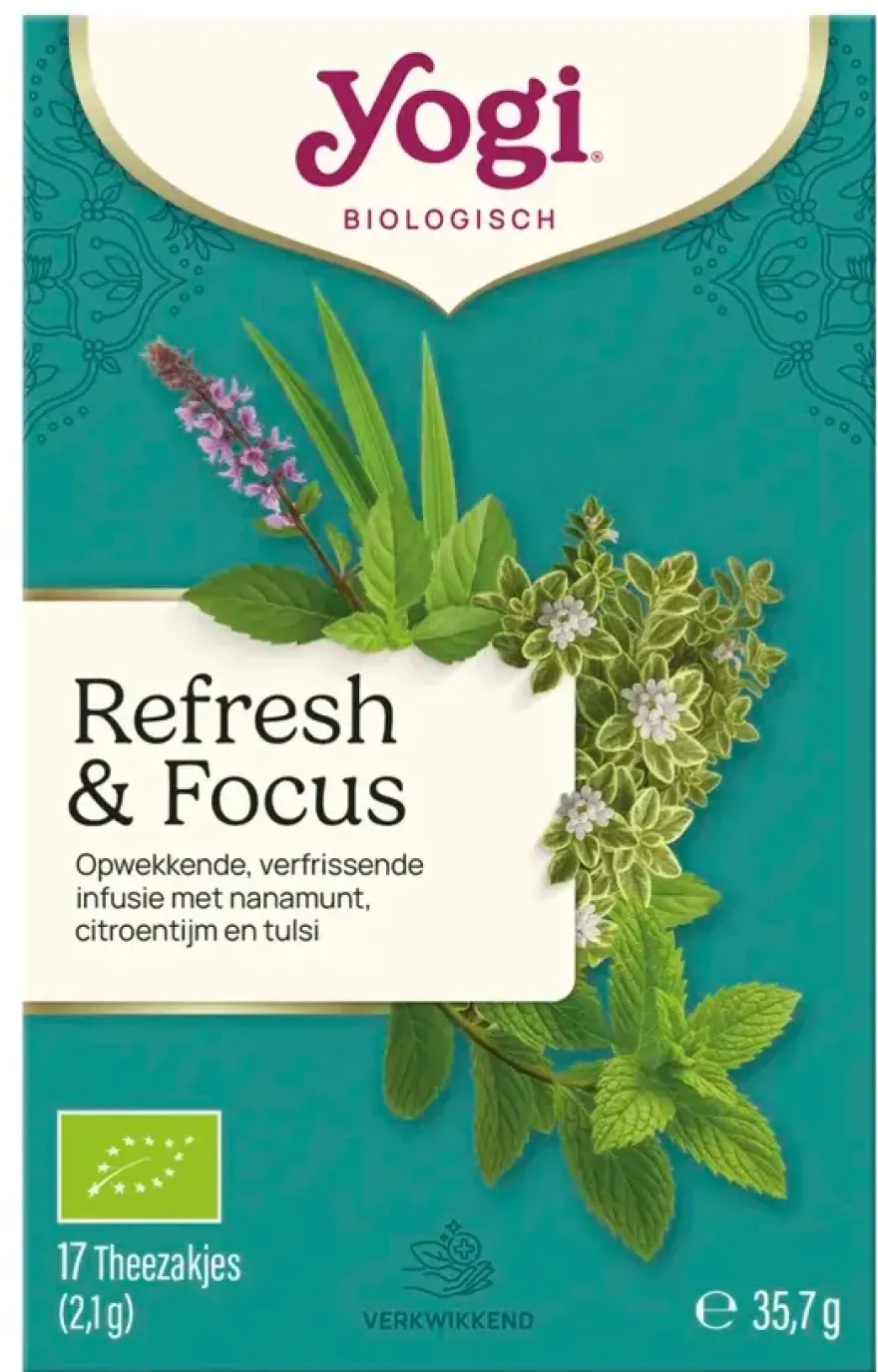 Yogi Tea Refresh & Focus Kruidenthee (17 zakjes)