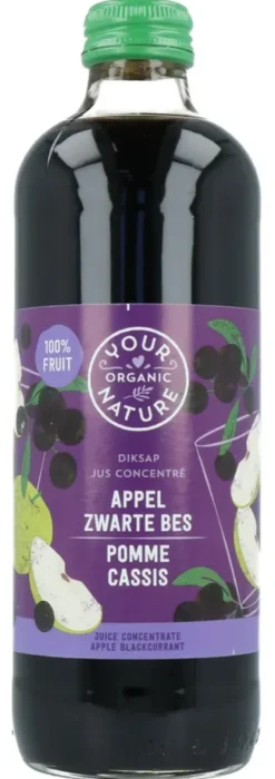 Your Organic Nature Diksap appel zwarte bes bio (400 ml)