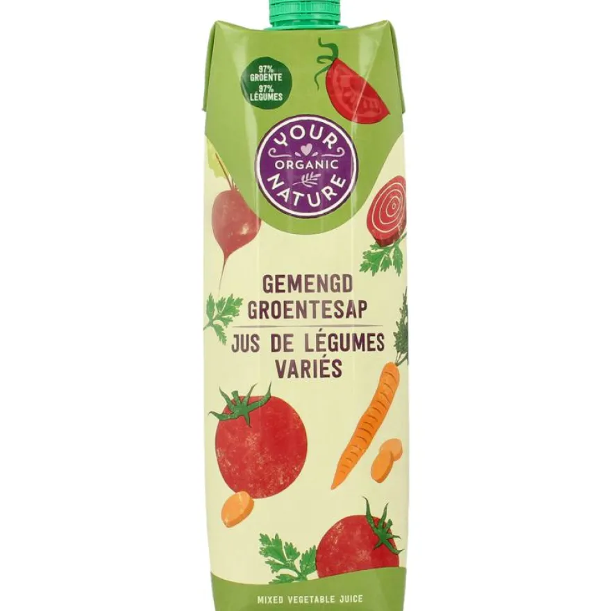 Your Organic Naturegroentesap gemengd bio (1000 ml)