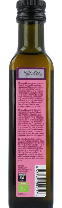 Your Organic Nature Lijnzaadolie Bio (250 ml)